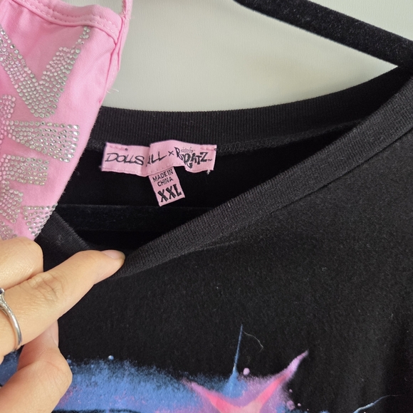 Bratz x Dolls Kill Long sleeve Graphic Shirt And Bedazzled Mask - Picture 3 of 4